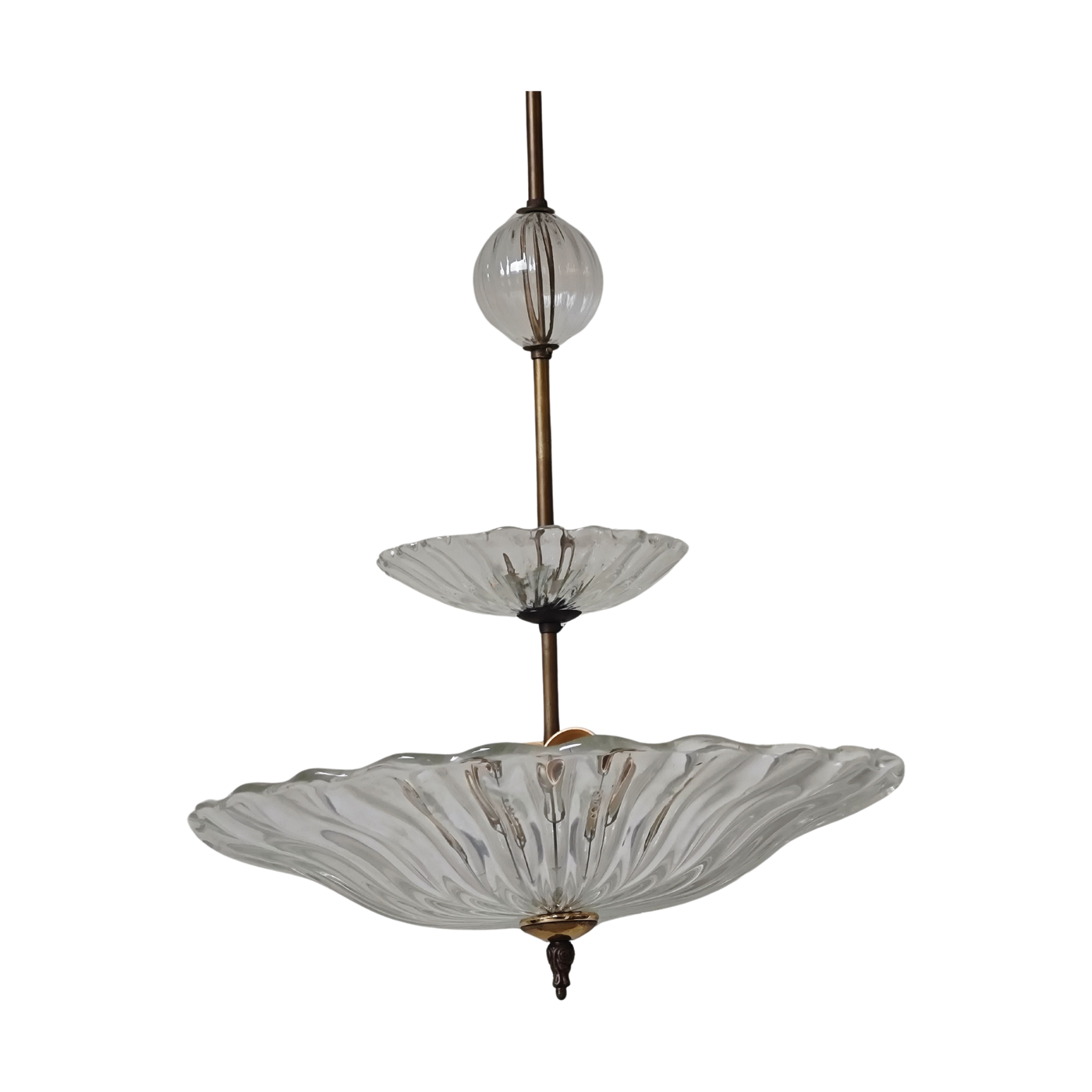 #5046 - Pendant lamp with two glass bowls
