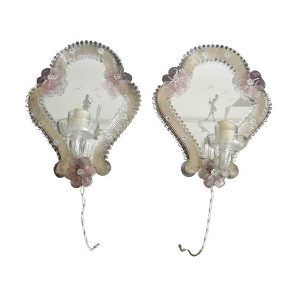 #5762 - venetian mirrored sconces