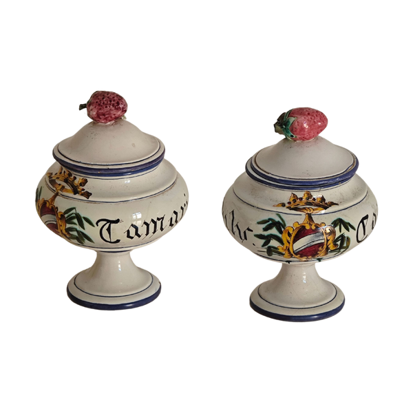 #5123 - Pair of lidded jars