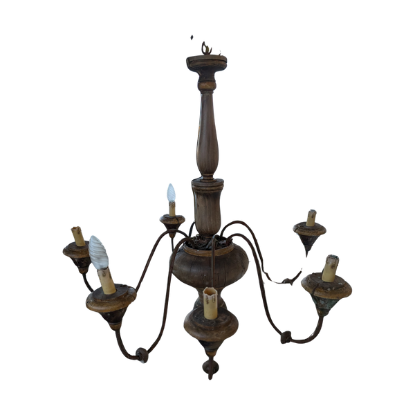 #6490 - Wood chandalier