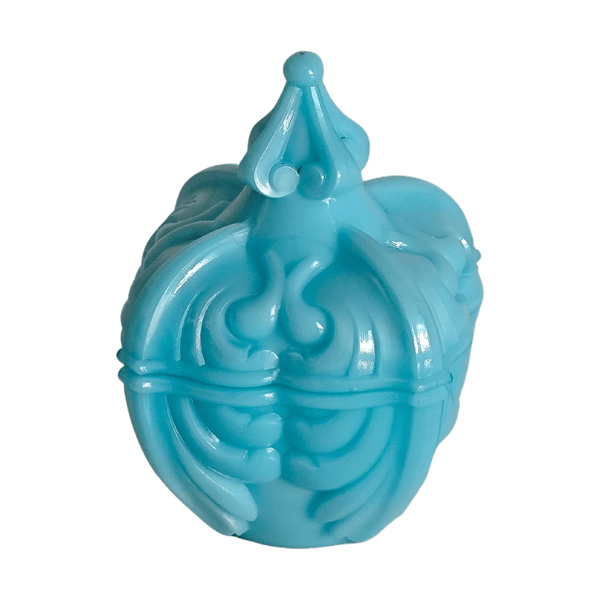#5098 - Opaline blue lidded bowl