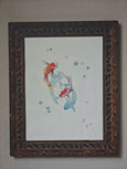#5096 - Watercolor coy fish painting