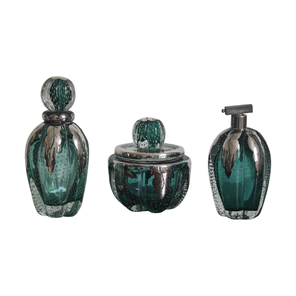 #5750 - Murano set green 3 pc