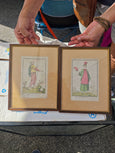 #5105 - 2 framed people water colors
