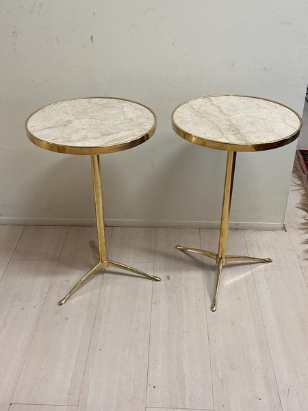 #7752-RGGG - Pair of Marble Top Tables