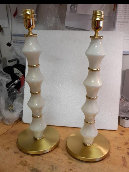 #7814-RCCG - Pair of Murano Lamps