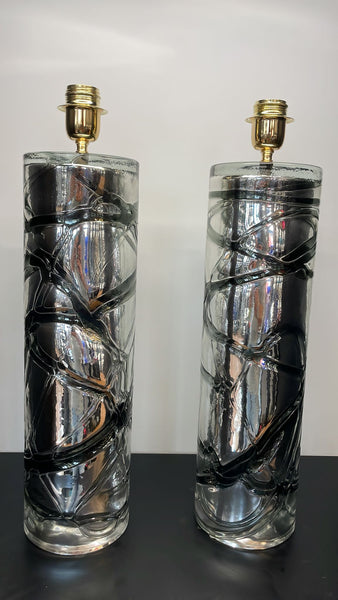 #7818-RCCG - Pair of Murano Lamps