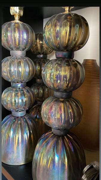 #7902-RUGG - Pair of Murano Lamps