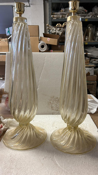 #7910-RAGG - Pair of Murano Lamps