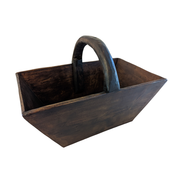 #1 - Wooden basket with a handle