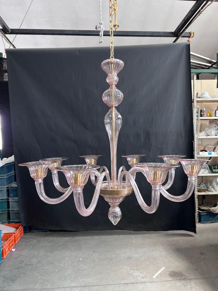 #8118 - Murano Venice Chandelier in Pink