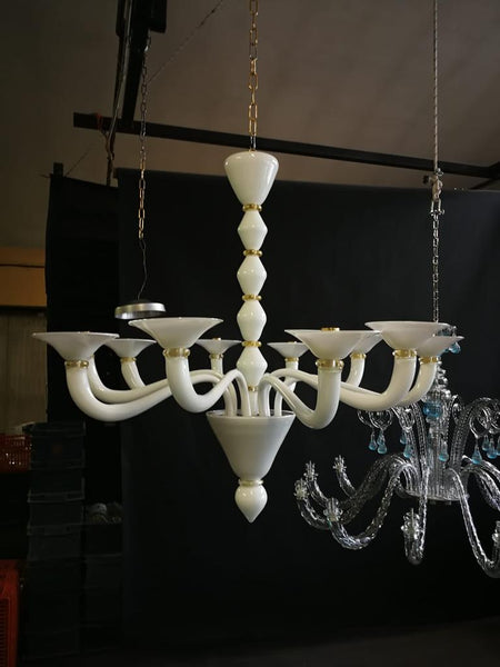 #8121 - Murano Amanda Chandelier in White