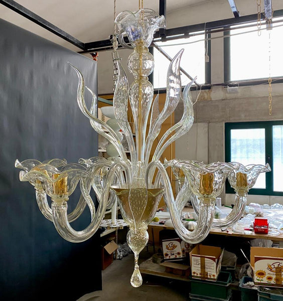 #8122 - Murano Amanda Chandelier in Crystal