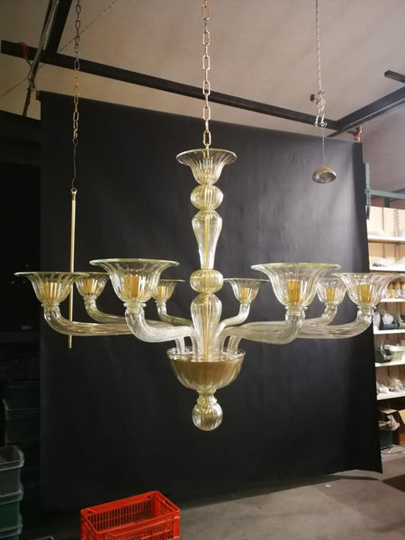 #8125 - Murano Mercato Chandelier in Gold