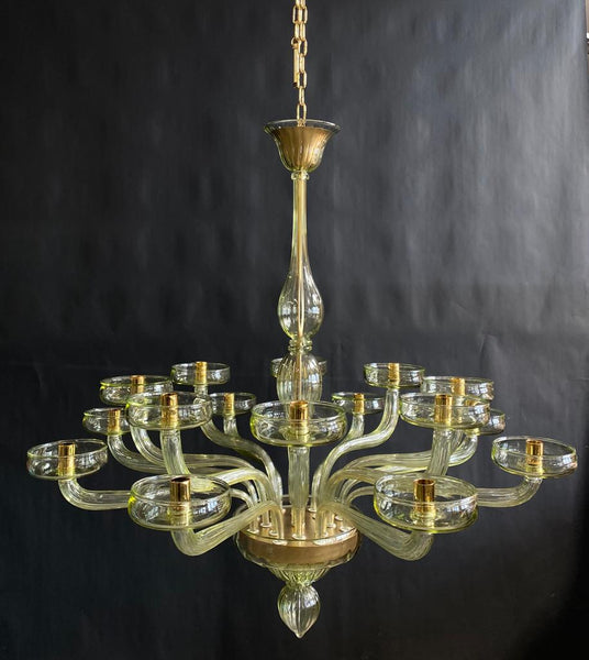 #8138 - Murano Houston Chandelier in Light Green