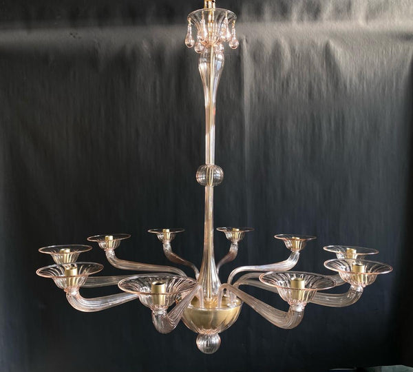 #8142 - Murano Dallas Chandelier in Pink