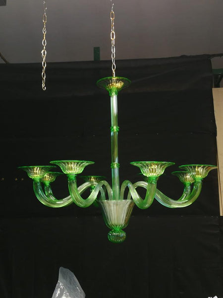 #8143 - Murano Zarr Chandelier in Green