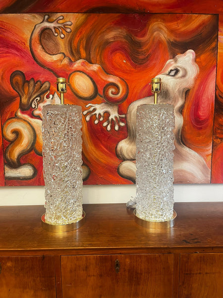 #8248-UAGG - Pair of Murano Lamps