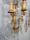 #8318-UAGG - Pair of Crystal Sconces
