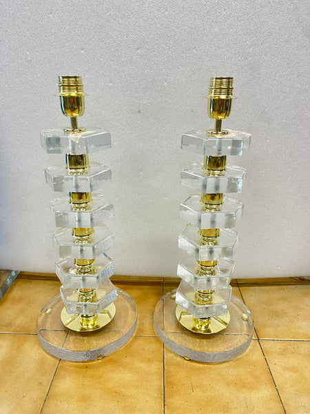 #8351-UGGG - Pair of Murano Lamps