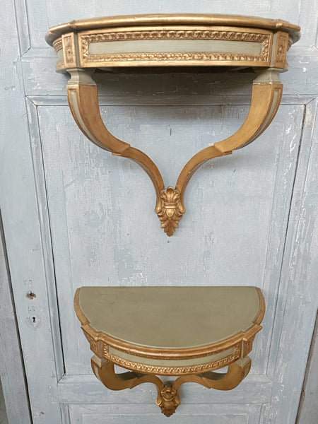 #8579-UUGG - Pair of Wall Mounted Console Tables