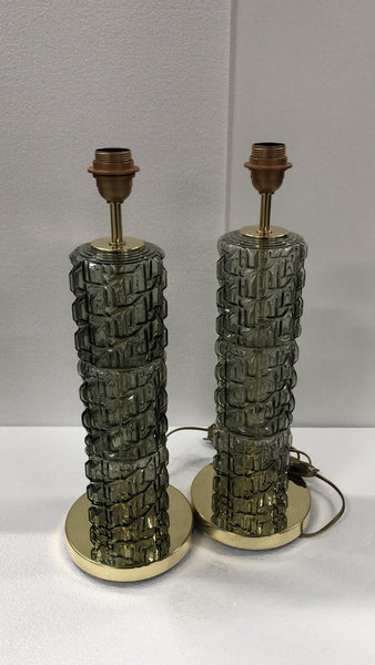 #6459-UGGG - Pair of Murano Lamps