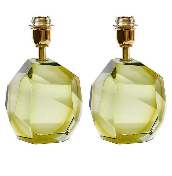 #5755-RAGG - Pair of Murano Lamps