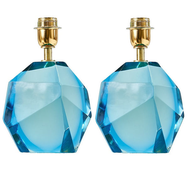 #5756-RAGG - Pair of Murano Lamps