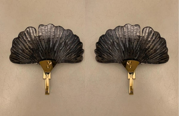 #5145-UGGG - Pair of Murano Sconces