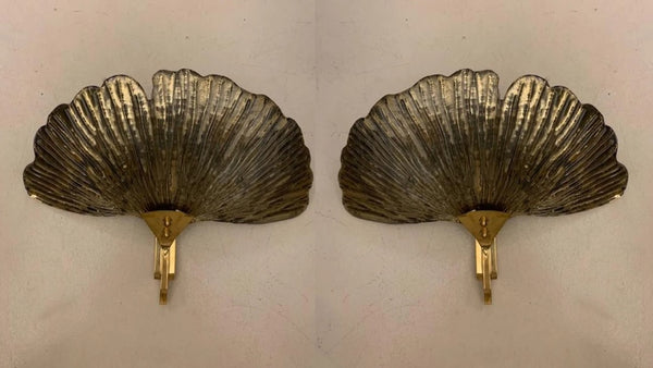 #5146-UGGG - Pair of Murano Sconces