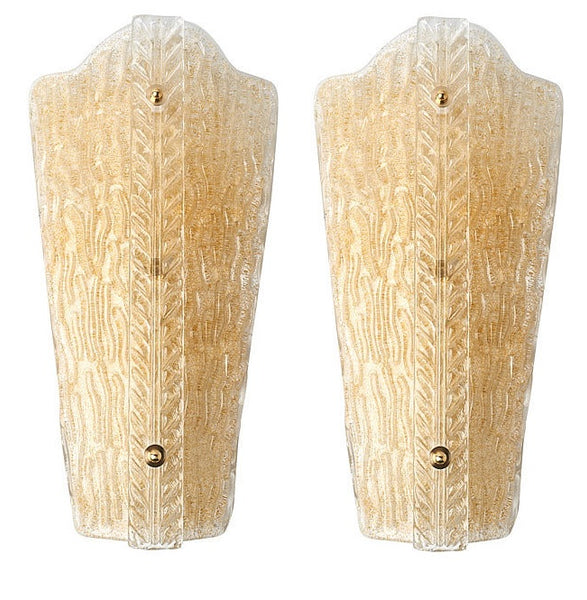 #5157-PNUG - Pair of Murano Sconces