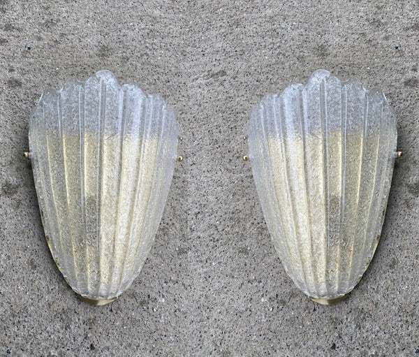 #5089-SUG - Pair of Murano Glass Sconces