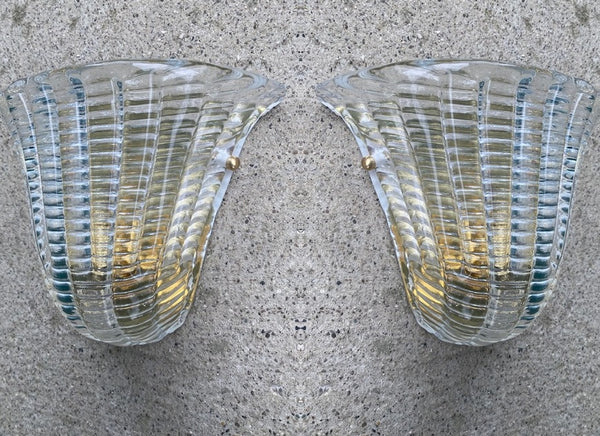 #5083-CGG - Pair of Murano Glass Sconces
