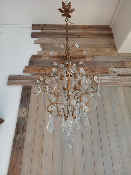 #6968-IIG - Iron & Crystal Chandelier