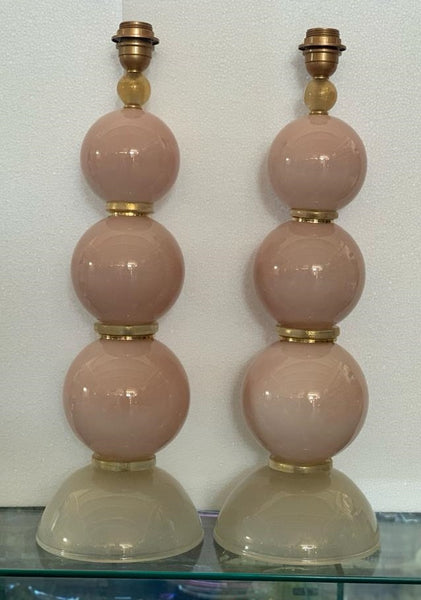 #7045-UCGG - Pair of Murano Lamps