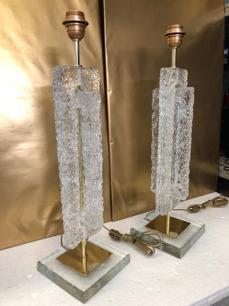 #7089-UCGG - Pair of Murano Lamps