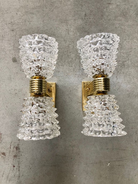 #7156-UACG - Pair of Murano Sconces