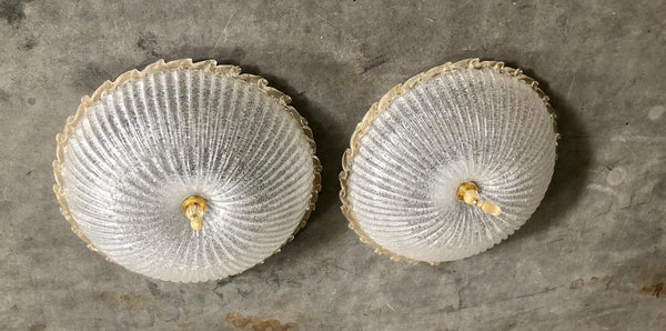 #7209-UGGG - Pair of Murano Ceiling Mounts