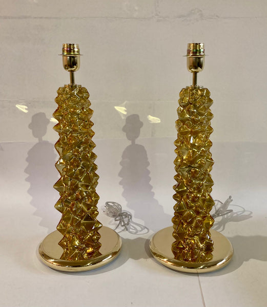 #7328-UCGG - Pair of Murano Lamps