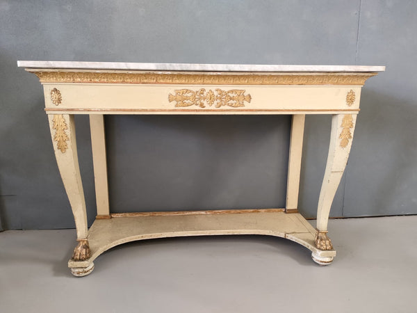 #7692-CIGG - 19th C. Marble Top Console Table