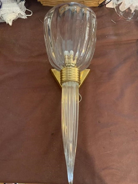 #5082-PUGG - Pair of Murano Glass Sconces