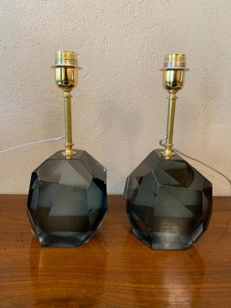#5108-RUGG - Pair of Murano Lamps