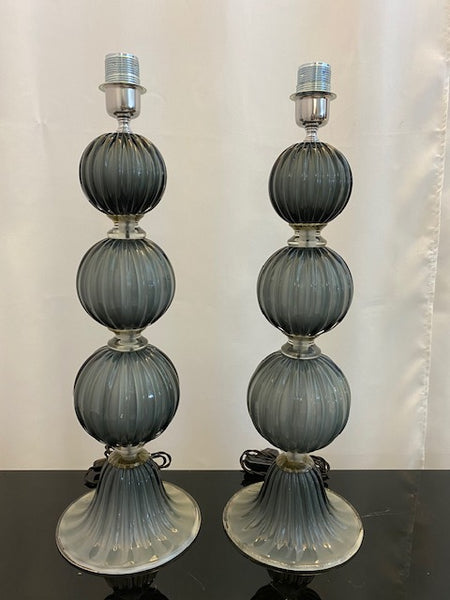 #5117-RUGG - Pair of Murano Lamps