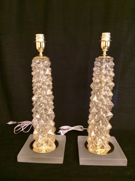 #5893-PCGG - Pair of Murano Lamps
