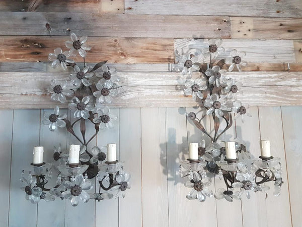 #5354-PAGG - Pair of Crystal Sconces