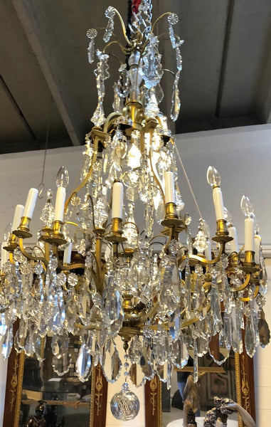 #6277-IIGG - Bronze & Crystal Chandelier