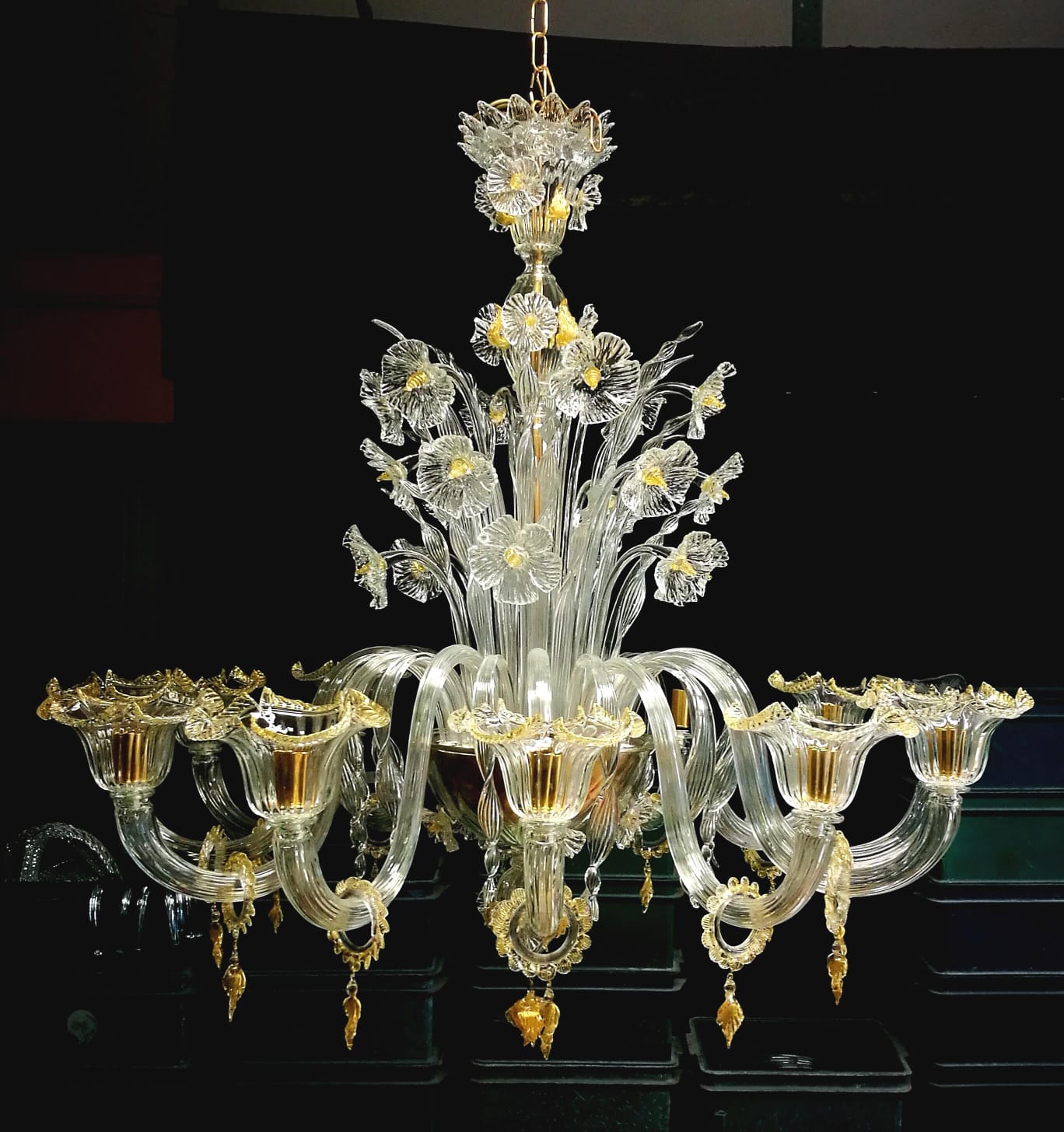 #6161-SNUG - Murano Chandelier
