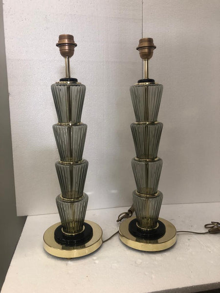 #6443-UGGG - Pair of Murano Lamps