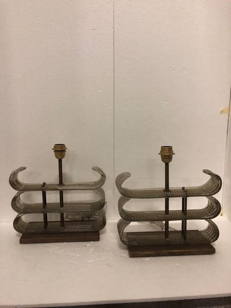 #6464-UGGG - Pair of Murano Lamps