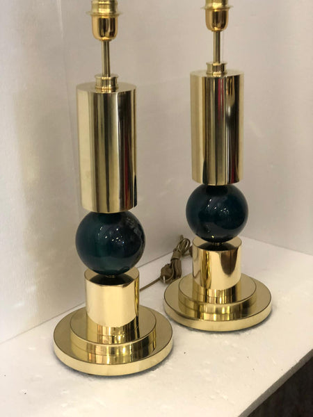#6473-CIGG - Pair of Murano Lamps